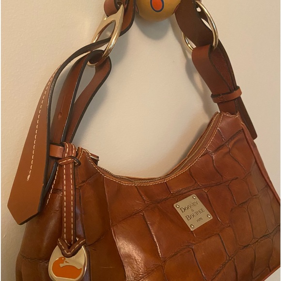 Vintage DOONEY & Bourke | Crocodile Embossed Leather Handbag - Picture 2 of 6
